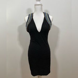 Black dress with beading- size small